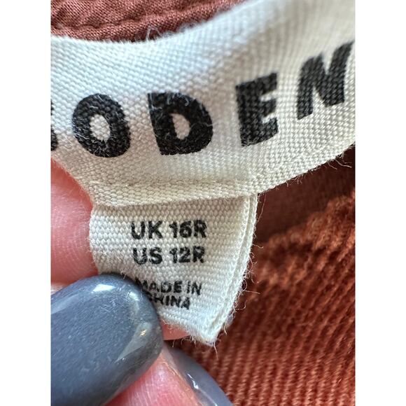 Boden Evie Corduroy Shift Dress in Brown Size 12 - Picture 8 of 11